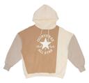 Oversized Color-Blocked Pullover Hoodie